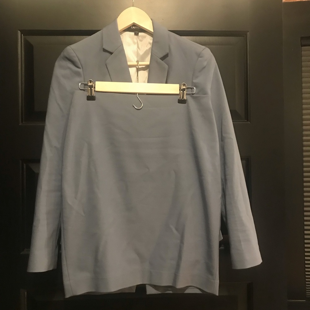 Express skirt suit blue/gray